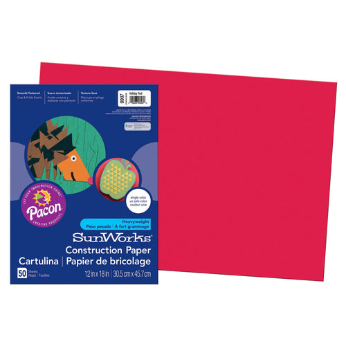 Heavyweight ground wood construction paper | Slightly textured sheets that cuts and folds evenly without cracking | Bright and consistent colors | Excellent value for all arts and craft projects | Contains 100 sheets