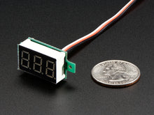 Load image into Gallery viewer, Mini 3-wire Volt Meter (0 - 99.9VDC), Green 3 Digit Display
