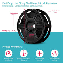 Load image into Gallery viewer, FlashForge 1.75mm Creator Series PLA Filament (2.2 lb, Black)
