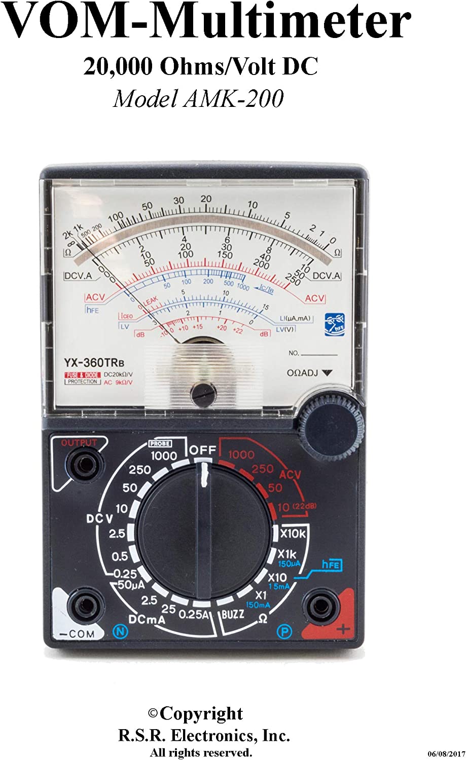 Multimeter Build Kit DIY Build Your Own Analog Multimeter, Advanced Skill Level Soldering P ...