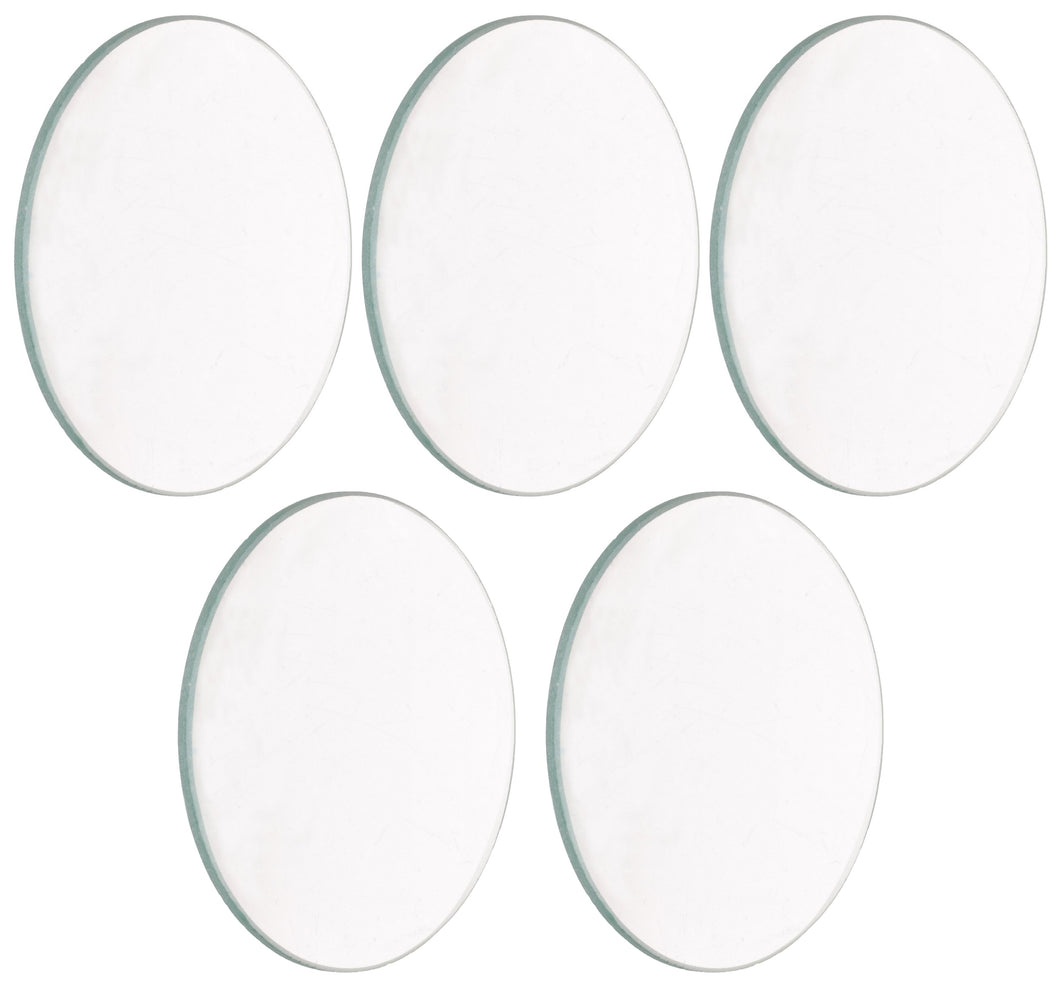 5 Pack Unmounted Double Convex Lenses with Ground Edges, 75mm Diameter, 17.5cm Focal Length