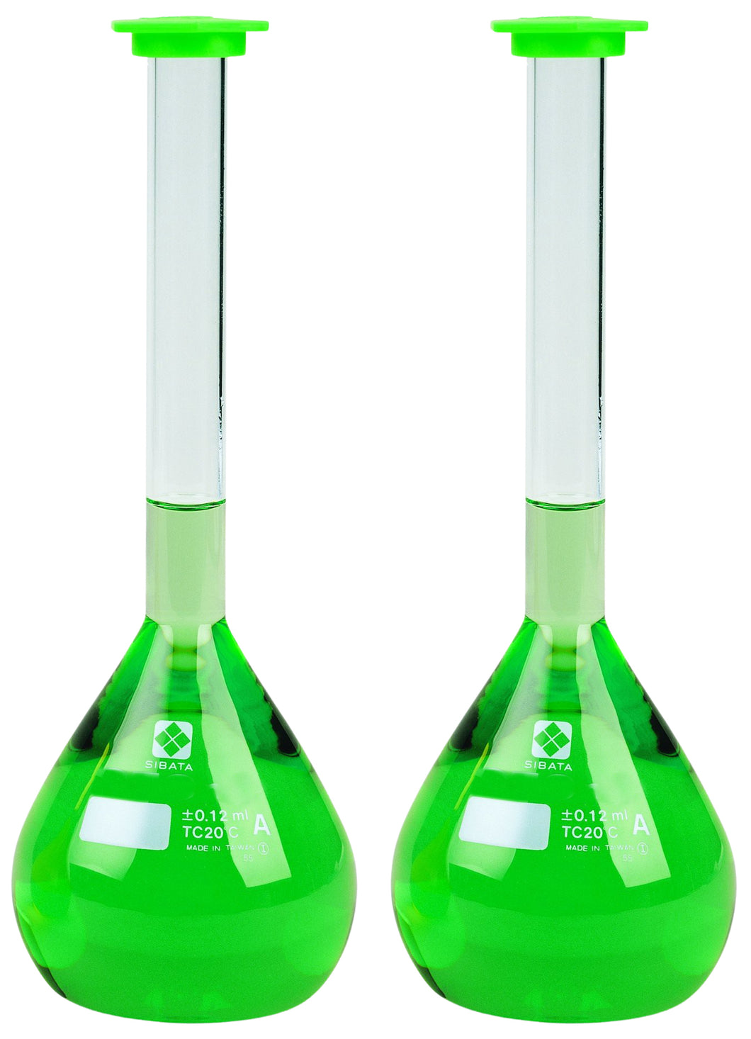 Sibata 2303A-1000 Class A1000mL Volumetric Snap Cap Flasks (Pack of 2)