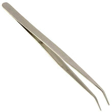 Load image into Gallery viewer, 7 Inch Curved Blunt Tip Tweezers, Stainless Steel
