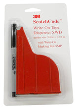 Load image into Gallery viewer, 3M ScotchCode Wire Marker Write-On Dispenser with Tape and Pen SWD, 0.75 in x 1.375 in
