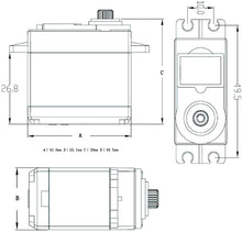 Load image into Gallery viewer, Standard Servo Motor, 3kg.cm Torque at 4.8 Volt / 3.2kg.cm at 6V, Weight: 36g
