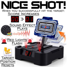Load image into Gallery viewer, Electronic Moving Auto Resetting Target for Foam Darts with Sound Effects and Score Counter
