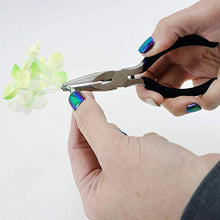 Load image into Gallery viewer, 5¼-inch Mini Long Nose Pliers (Serrated Jaws) with Side Cutter, Return Spring, and Comfort Grip Handles
