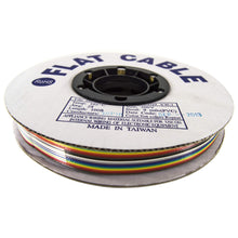 Load image into Gallery viewer, 100 Foot Rainbow Ribbon Cable with 16 Conductors, Standard 10 Color Repeat Sequence
