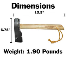 Load image into Gallery viewer, Shingling Roofing Hatchet with Milled Striking Face, Three-Position Exposure Gauge, Nail Slot, and Hickory Wood Handle
