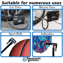 Load image into Gallery viewer, Portable 100 PSI Tire Inflator Digital Air Compressor for Tires, Bicycles, Balls, and Inflatables - Plugs into Car 12V Outlet - Flashlight
