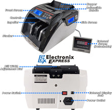 Load image into Gallery viewer, USA Business Grade Money Counter with UV/MG Counterfeit Detection - Top Loading Bill Counting Machine w/Batch Modes - Fast Count Speed 1,000 Notes/min
