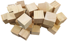 Load image into Gallery viewer, 40 Pack Unfinished Birch Wood Blocks, 1.5 Inch Natural Wooden Cubes with Smooth Surface for Painting, Arts, Crafts, and Other DIY Projects
