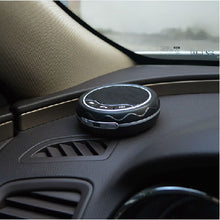 Load image into Gallery viewer, Portable Rechargeable Bluetooth Multipoint in-Car Speakerphone - Hands-Free - Echo and Noise Cancellation - Includes USB Car Charger and Visor Clip
