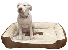 Load image into Gallery viewer, Large 31&quot;×24&quot; Pet Bed for Dogs or Cats - Super Soft, Machine Washable, Waterproof Non-Slip Underside, Low Front Wall for Easy Entering &amp; Exiting
