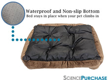 Load image into Gallery viewer, Medium 27&quot;×21&quot; Pet Bed for Dogs or Cats - Super Soft, Machine Washable, Waterproof Non-Slip Underside, Low Front Wall for Easy Entering &amp; Exiting
