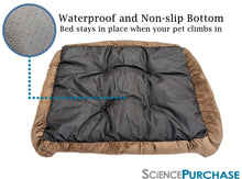 Load image into Gallery viewer, Extra Large 47&quot;×40&quot; Pet Bed for Dogs or Cats - Super Soft, Machine Washable, Waterproof Non-Slip Underside, Low Front Wall for Easy Entering &amp; Exiting
