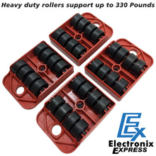 Load image into Gallery viewer, Heavy Duty Furniture Lifting and Moving Set - Includes Four Rotatable Sliding Rollers and One Lifting Tool, Easy Single Person Operation
