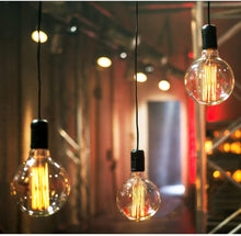 Load image into Gallery viewer, 4 Pack of Dimmable G80 Vintage Edison Light Bulbs, 360 Degree Beam Angle 60W Incandescent Bulbs, 2200K Amber Glow, E26 Medium Base
