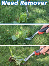 Load image into Gallery viewer, 4 Piece Gardening Tool Set - Transplant Trowel, Hand Cultivator Rake, Hand Trowel, and Weed Remover
