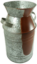 Load image into Gallery viewer, Galvanized Metal Milk Can Vase, 1.3 Gallon, 11.75" Tall, Rustic Look for Country and Farmhouse Themed Home

