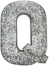 Load image into Gallery viewer, 20" Metal Letter Wall Décor, Silver with Rusted Edges, Galvanized Wall Mountable Decoration for Country, Mid-Century, or Farmhouse Theme

