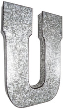 Load image into Gallery viewer, Huge 20&quot; Metal Letter U Wall Décor, Silver with Rusted Edges, Galvanized Wall Mountable Decoration for Country, Mid-Century, or Farmhouse Theme
