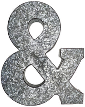 Load image into Gallery viewer, 20" Metal Letter Wall Décor, Silver with Rusted Edges, Galvanized Wall Mountable Decoration for Country, Mid-Century, or Farmhouse Theme
