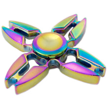 Load image into Gallery viewer, Rainbow Iridescent Crab Fidget Spinner Toy with Case
