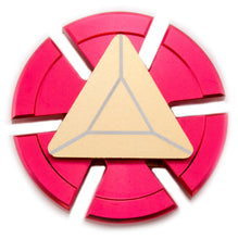 Load image into Gallery viewer, Red and Gold Color Round Metal Fidget Spinner with Case
