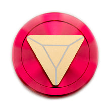 Load image into Gallery viewer, Red and Gold Color Round Metal Fidget Spinner with Case
