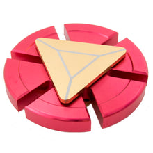 Load image into Gallery viewer, Red and Gold Color Round Metal Fidget Spinner with Case
