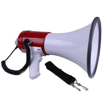 Load image into Gallery viewer, Rechargeable 50 Watt Loud Megaphone with Siren Bullhorn Speaker Outdoor Portable Amplifier
