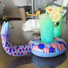 Load image into Gallery viewer, 3 Pack Mermaid Fin Inflatable Pool Drink Beverage Soda Beer Can Cup Holders
