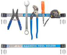 Load image into Gallery viewer, 2 Pack 18&quot; Magnetic Tool Organizer Racks (Mounting Screws Included)
