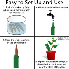 Load image into Gallery viewer, Set of 4 Plant Sitter Self-Watering Stakes for Indoor and Outdoor Plants
