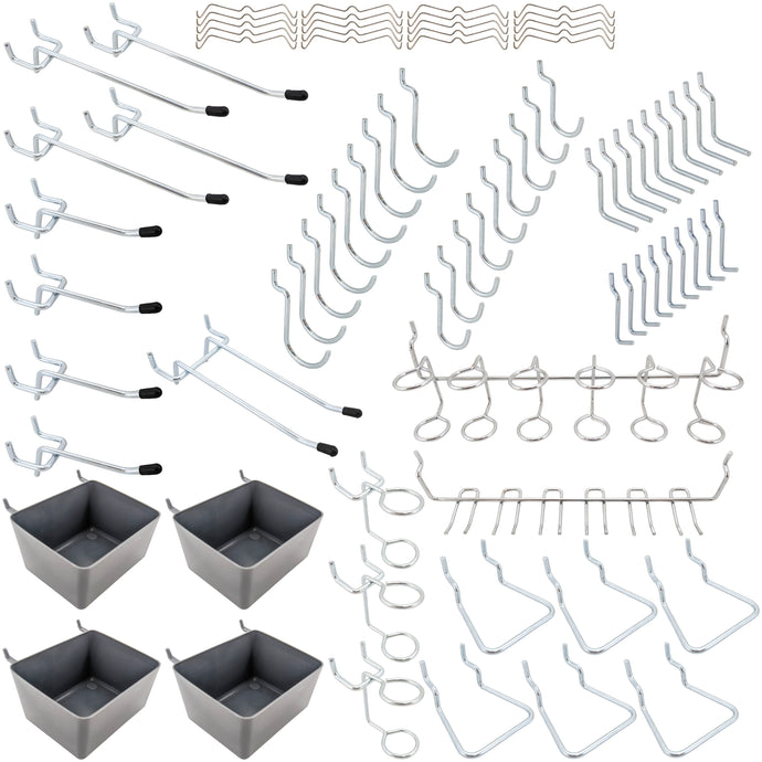 80 Piece Pegboard Hooks & Holders Set for 1/8