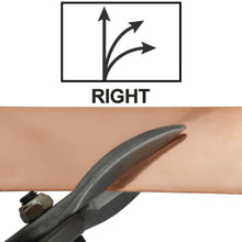 Load image into Gallery viewer, Heavy Duty Offset Straight and Right-Cut Aviation Tin Snips Metal Cutter, 10 Inch Overall Length with Comfort Grip Handle
