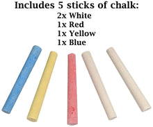 Load image into Gallery viewer, Blackboard Sticker with Adhesive Backing, 78 Inches by 17 Inches, Cut to Desired Size, Includes 5 Chalk Sticks, Ideal for Walls, Doors, Refrigerators

