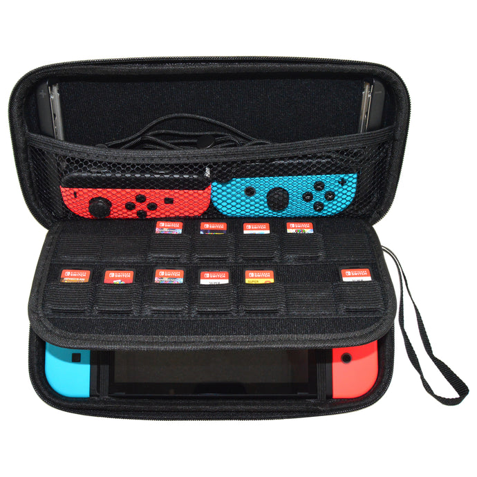 Storage Case for Nintendo Switch - Holds Tablet with Joy-Cons Attached, 14 Game Cartridges, and Accessories