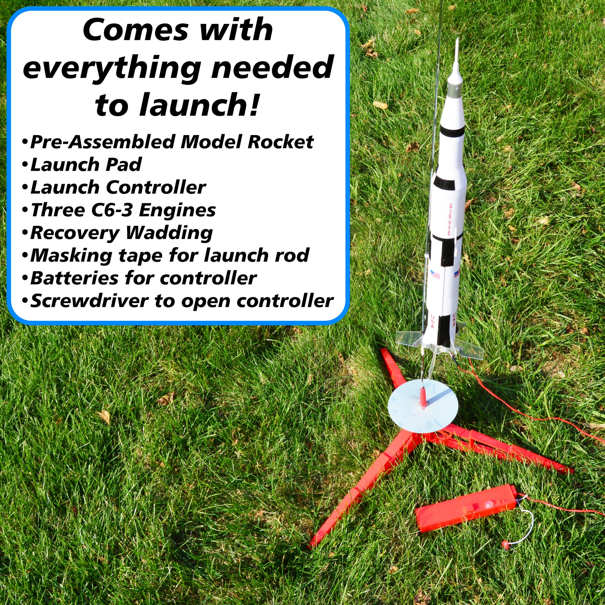 Estes Saturn V Model Rocket Starter Set - Includes Assembled Rocket, L ...