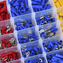 Load image into Gallery viewer, 480 Piece Electrical Terminal Assortment - Includes Convenient Case - Electrical Wiring Wire Terminal Crimp Connector Kit Butt Spade Set
