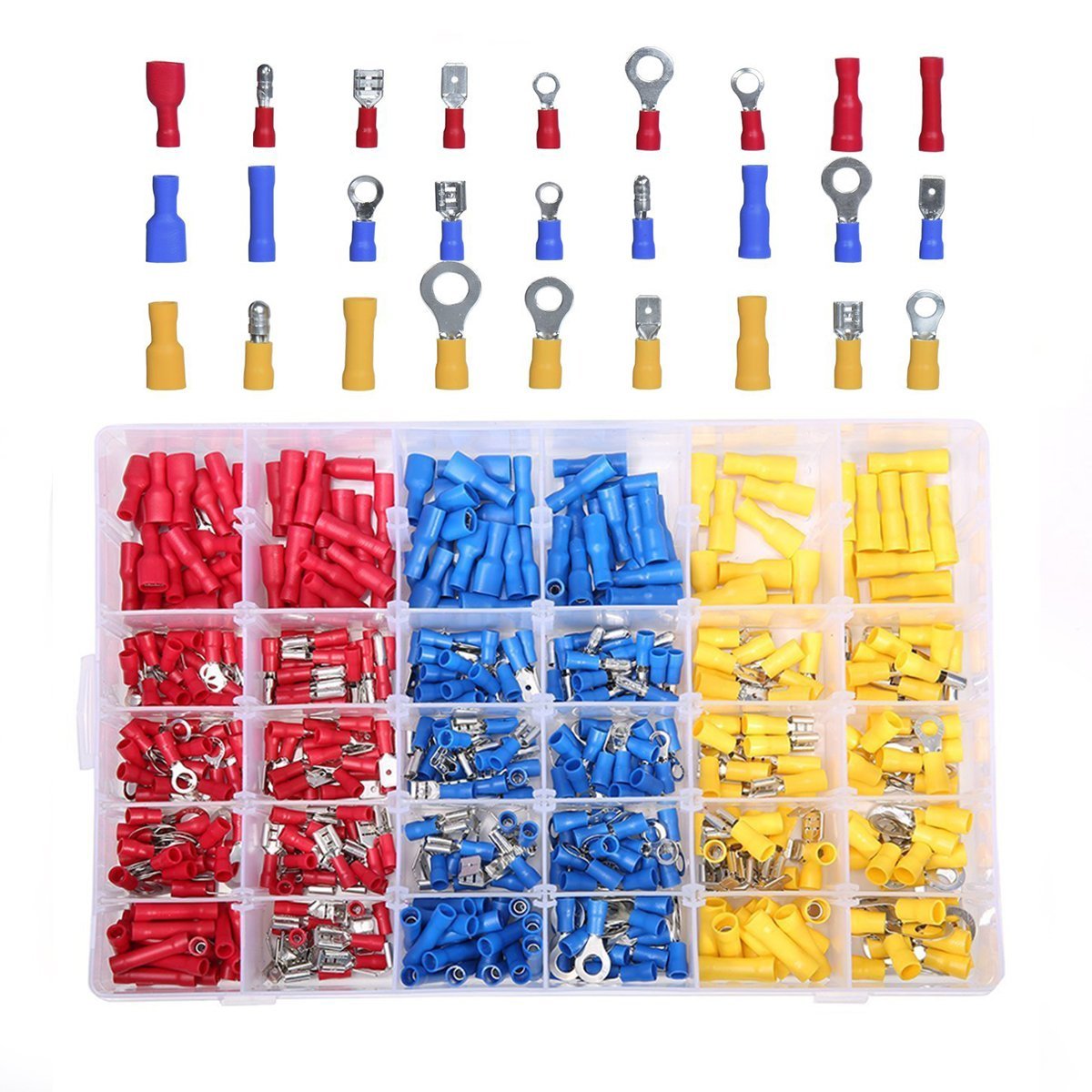 480 Piece Electrical Terminal Assortment - Includes Convenient Case ...