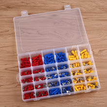 Load image into Gallery viewer, 480 Piece Electrical Terminal Assortment - Includes Convenient Case - Electrical Wiring Wire Terminal Crimp Connector Kit Butt Spade Set
