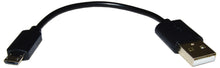 Load image into Gallery viewer, 10 Pack 6 Inch MicroUSB Cable, Short USB to Micro USB, High-Speed A Male to Micro B, Black Color, Suitable for External Charger Power Bank, TV Stick, and Other Devices, Black
