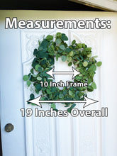 Load image into Gallery viewer, 19 Inch Artificial Eucalyptus Wreath with Realistic Foliage and White Berries - Ideal for Front Door, Window, Wall
