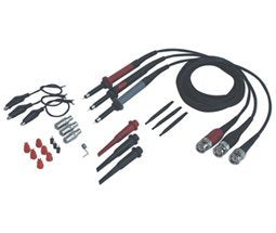 Three high quality B+K Precision probes in one convenient kit with carry case | 15MHz x1 Fixed | 150MHz x1/x10/REF Switchable | 250MHz x100 Fixed | Each probe includes a full accessory offering with Sprung Hook, Replacement Tip, Ground Lead and BNC Adapter