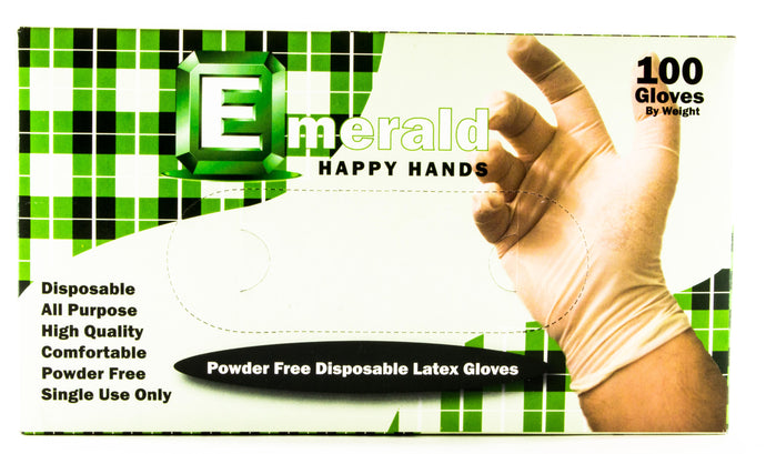 Size MEDIUM, 5 mil | Power Free, natural rubber latex | High quality, reinforced finger tip, beaded cuff | Single dispenser box of 100 gloves | 