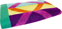 Load image into Gallery viewer, Friends &amp; Home Diamond Trellis Velour Beach Towel (100% Cotton, 34" x 63", GSM 400)
