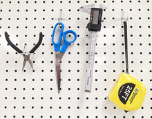 Load image into Gallery viewer, 80 Piece Pegboard Hooks &amp; Holders Set for 1/8&quot; or 1/4&quot; Pegboards with 1&quot; Spacing - Includes Straight, Curved, Angled Hook + Ring, Plier Holder + Bins
