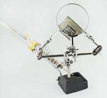 Load image into Gallery viewer, SE Helping Hand with Soldering Iron Holder and Magnifier, 4x Magnification (MZ109)
